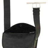 Close-up of Alexander McQueen cross body bags hardware and fine stitching