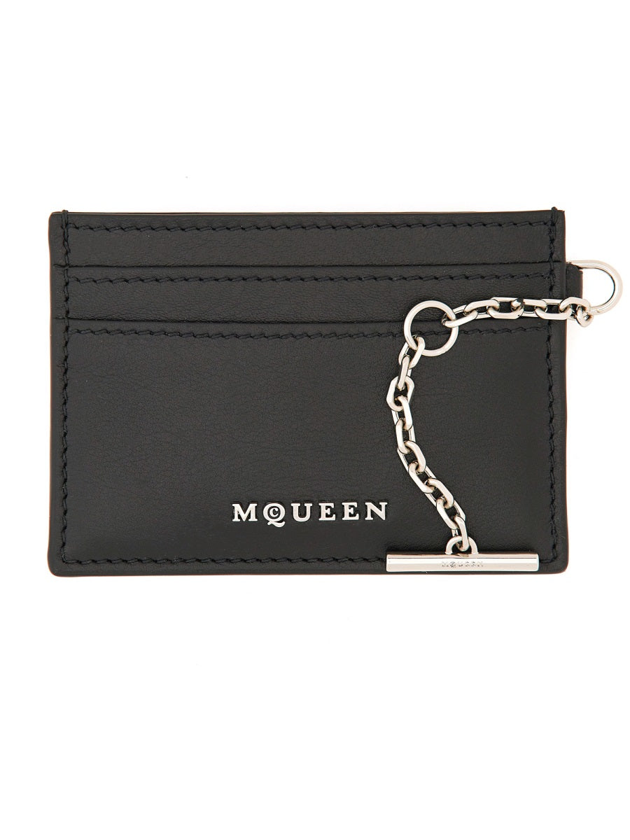 Alexander McQueen Wallets? Alexander Mcqueen Women Card Holder "Sling" Elegant Everyday Leather Wallet