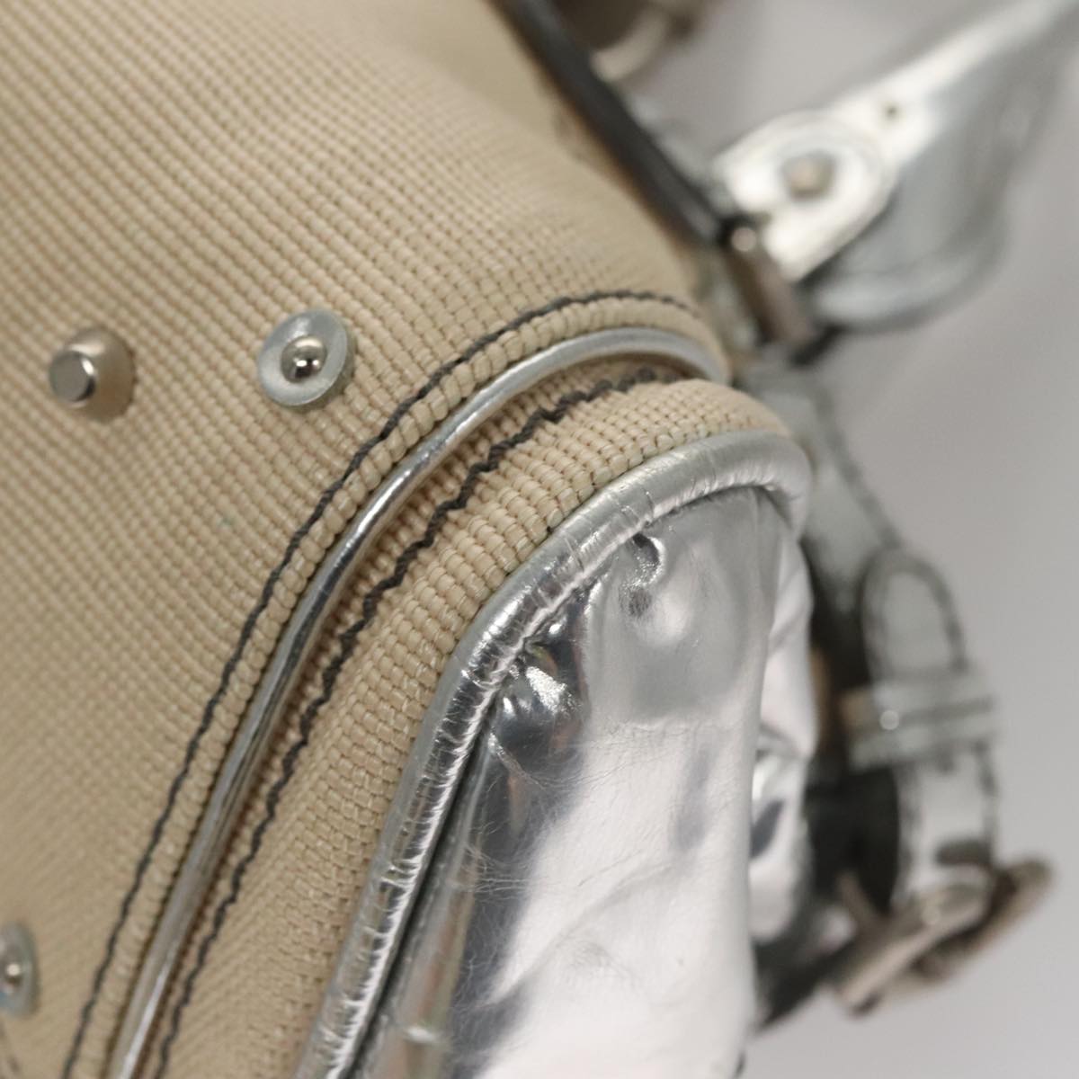 Side view of Chloe handbag Beige premium designer bag