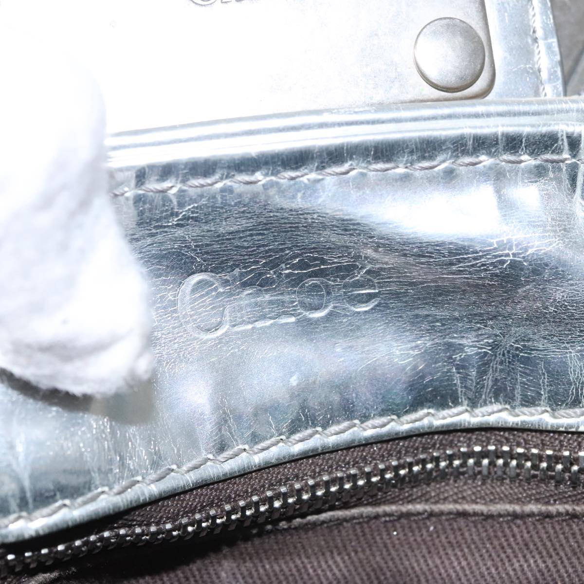 Crisalune elegant leather Handbag top view