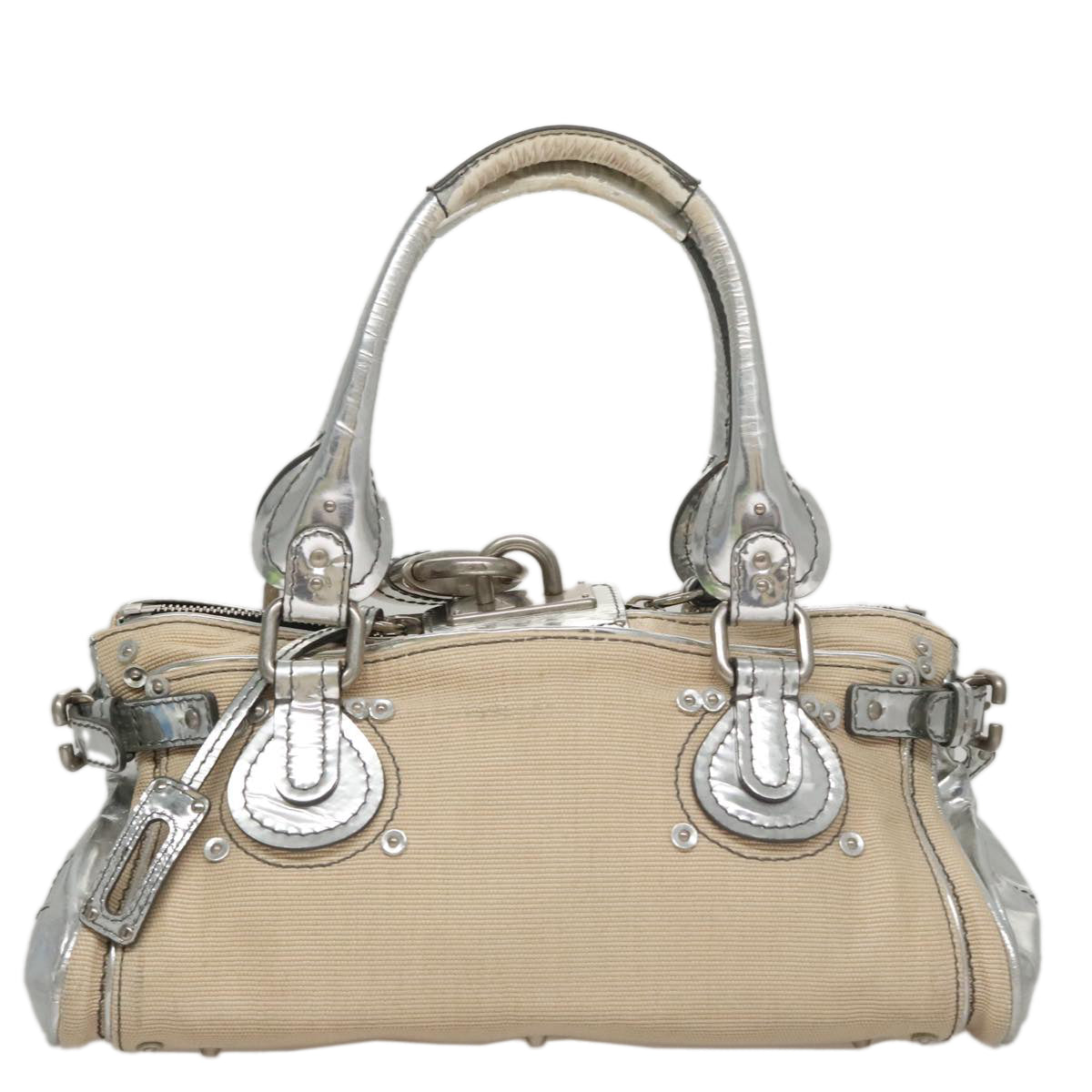 Side view of Chloe handbag Beige premium designer bag