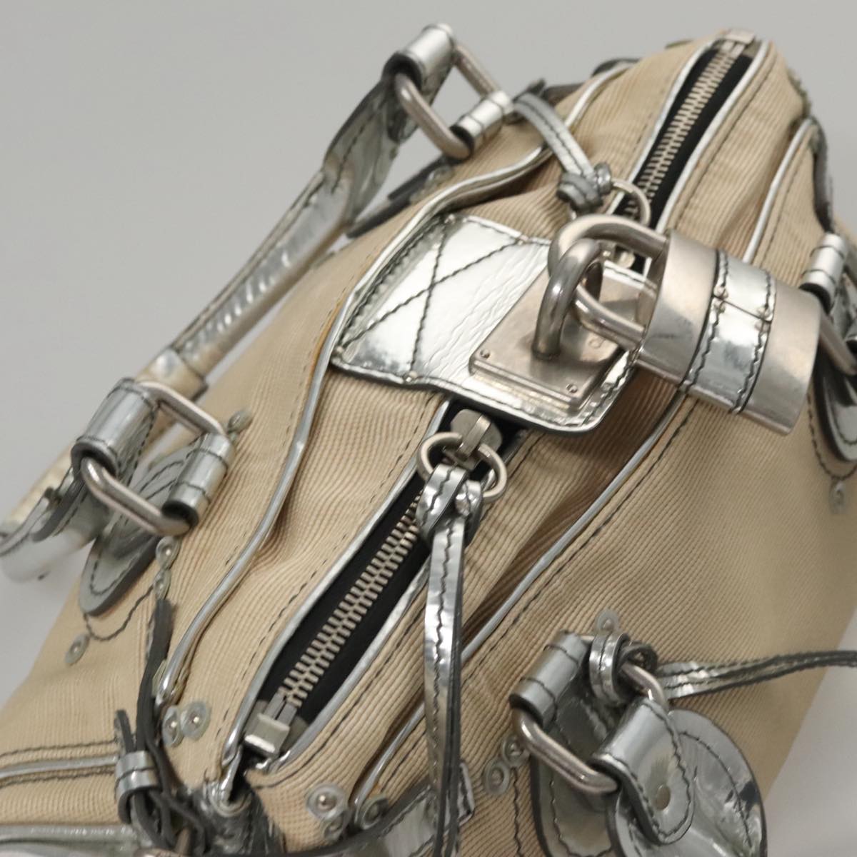 Crisalune elegant leather Handbag top view