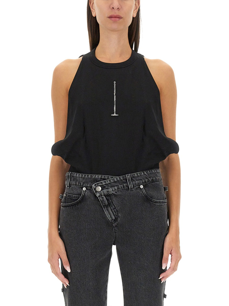 Alexander McQueen Tops? Alexander Mcqueen Women Ribbed Tank Top Elegant Everyday Designer Top