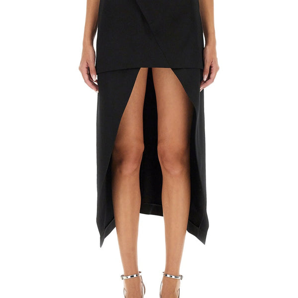 Alexander McQueen Skirts? Alexander Mcqueen Women Asymmetrical Skirt Elegant Designer Casual Skirt