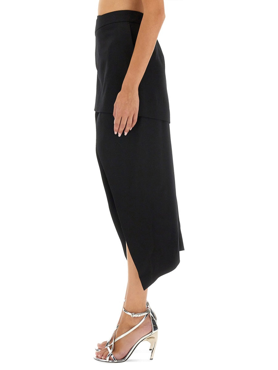Alexander McQueen Skirts? Alexander Mcqueen Women Asymmetrical Skirt Elegant Designer Casual Skirt