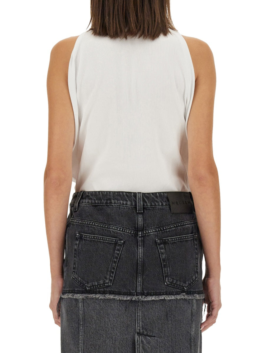 Alexander McQueen tee shirts side profile designer luxury fashion