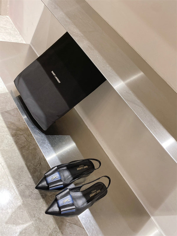 Saint Laurent luxury shoes close-up — premium authentic designer style