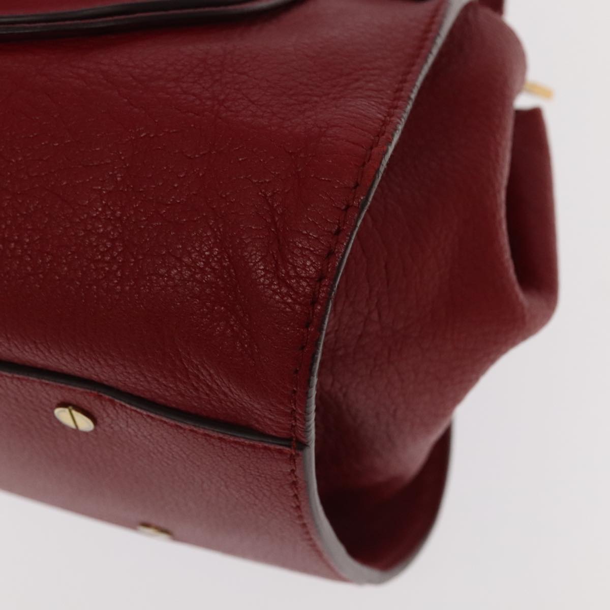 Side view of Chloe handbag Red premium designer bag