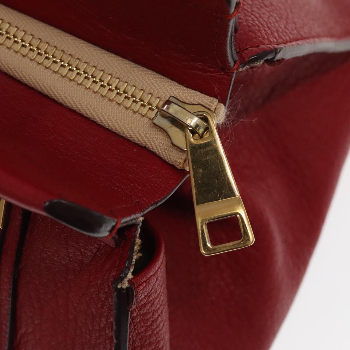 Side view of Chloe handbag Red premium designer bag