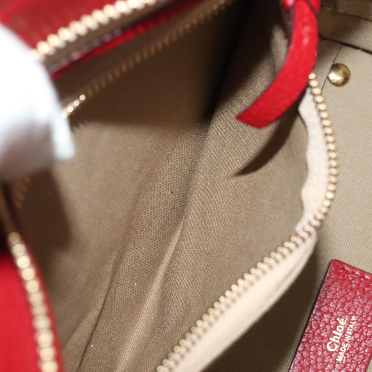 Chloe women's handbag Red luxury designer leather