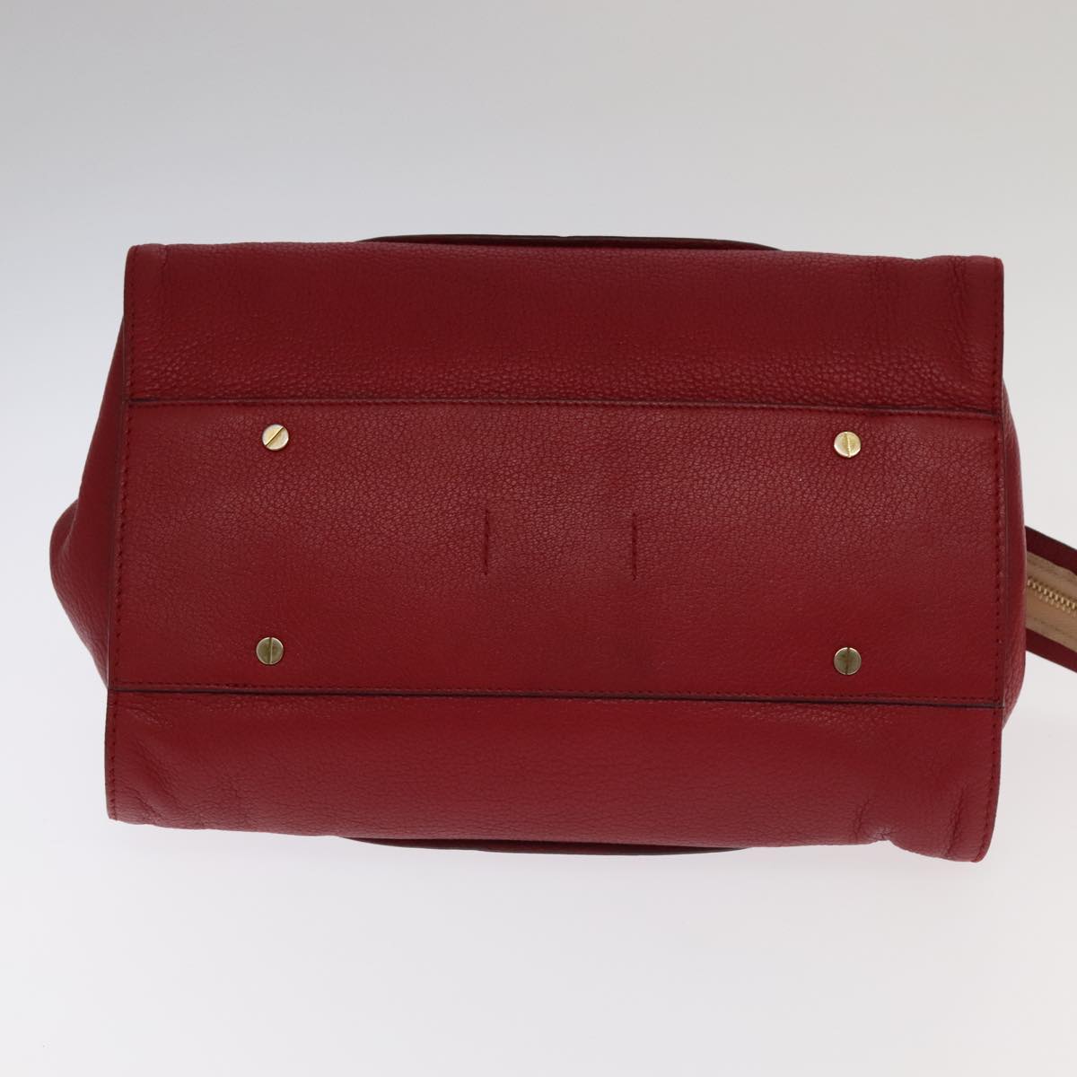 Chloe authentic luxury handbag Red leather craftsmanship