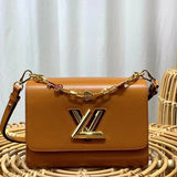 Front view of chic polished women's handbag – women's luxury handbag