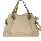 Side view of Chloe shoulder bag Beige premium designer bag