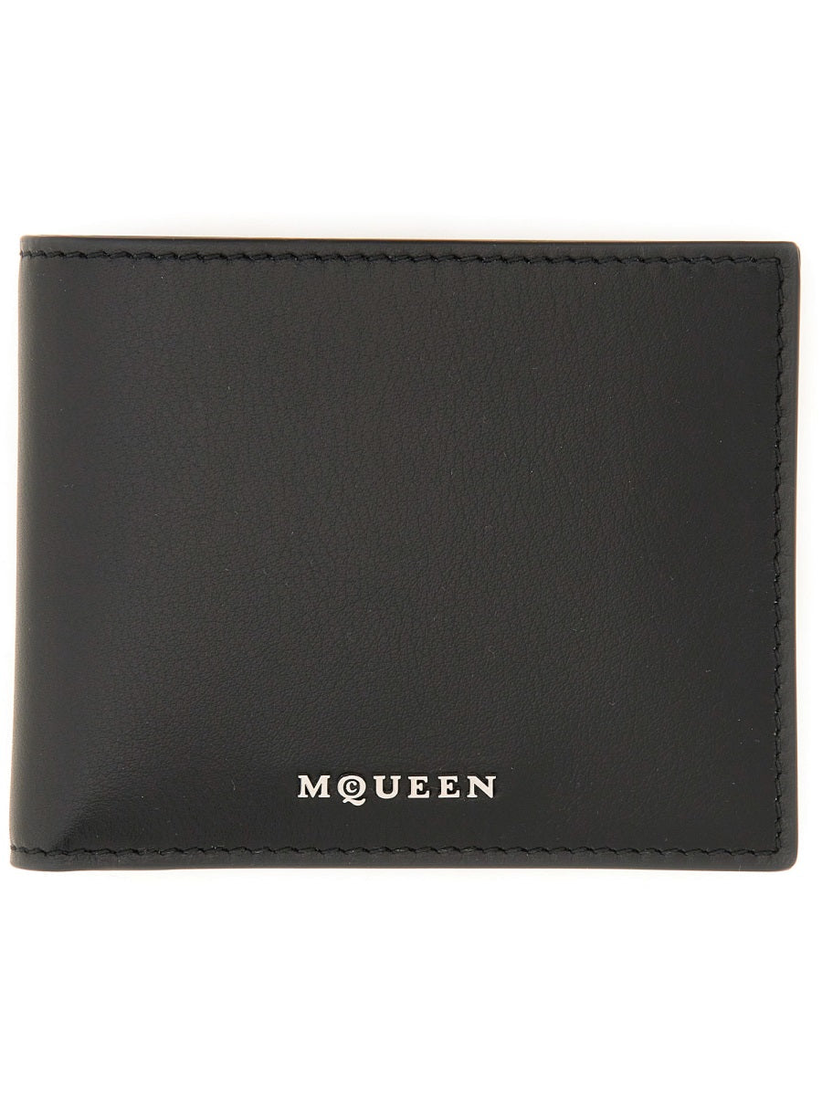 Alexander McQueen Wallets? Alexander Mcqueen Men Wallet With Logo Elegant Everyday Leather Wallet