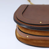 Side view of Chloe shoulder bag Brown premium designer bag