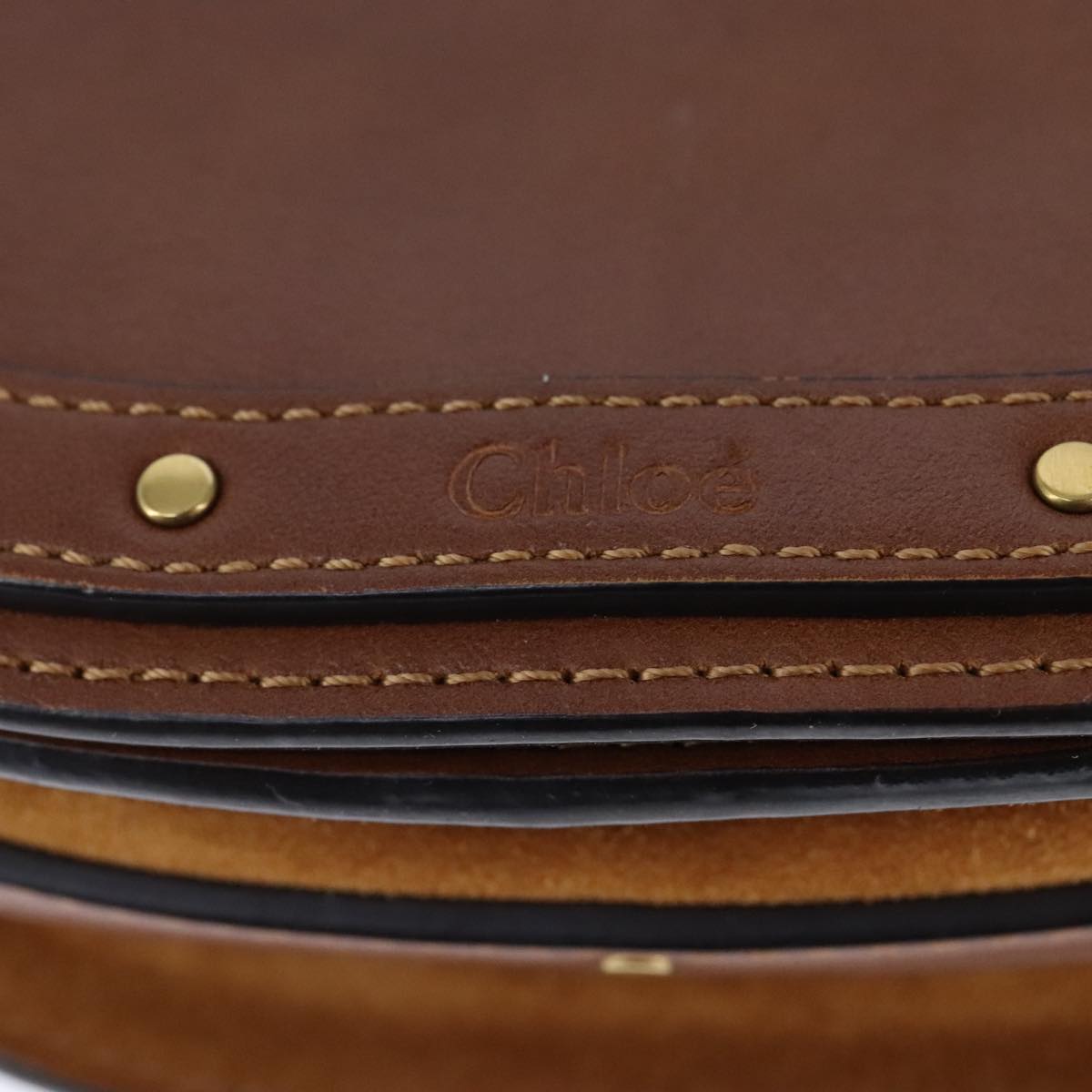 Chloe authentic luxury shoulder bag Brown leather craftsmanship