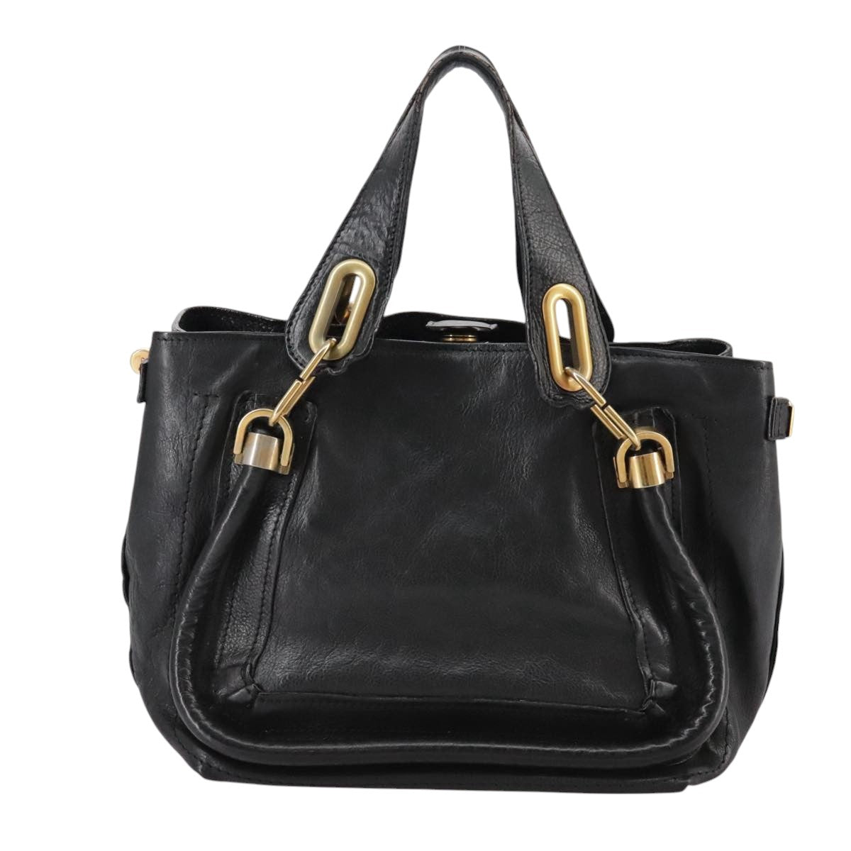 Side view of Chloe handbag Black premium designer bag