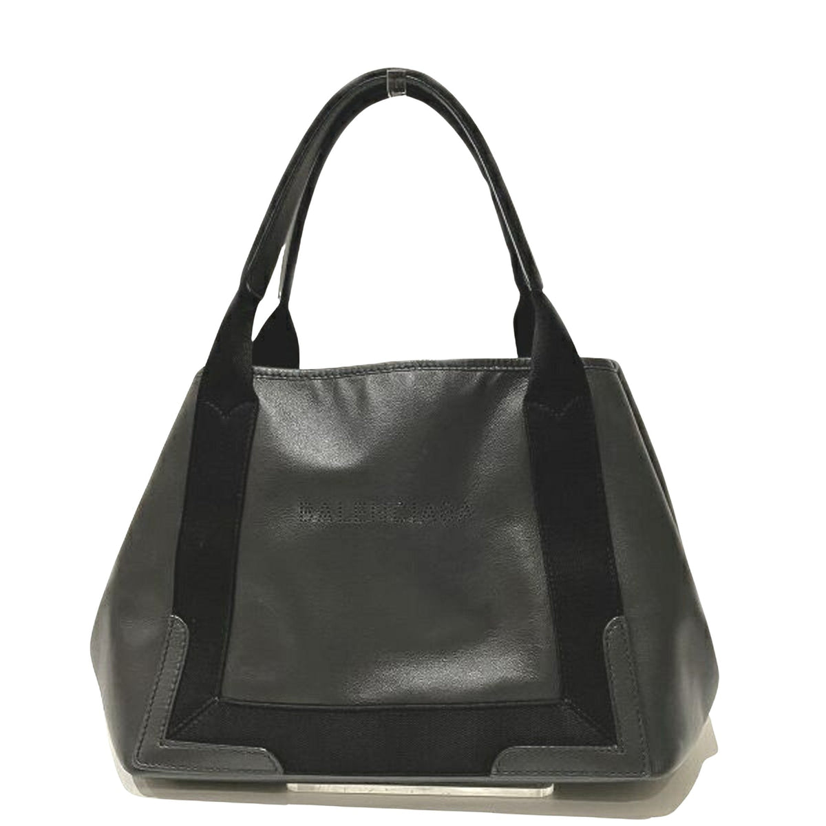 Balenciaga Navy Cabas Handbag | Luxury Canvas Tote Bag