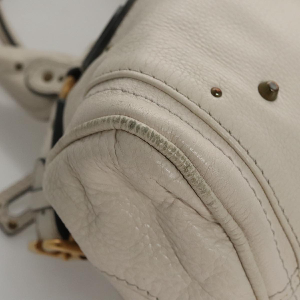 Side view of Chloe handbag White premium designer bag