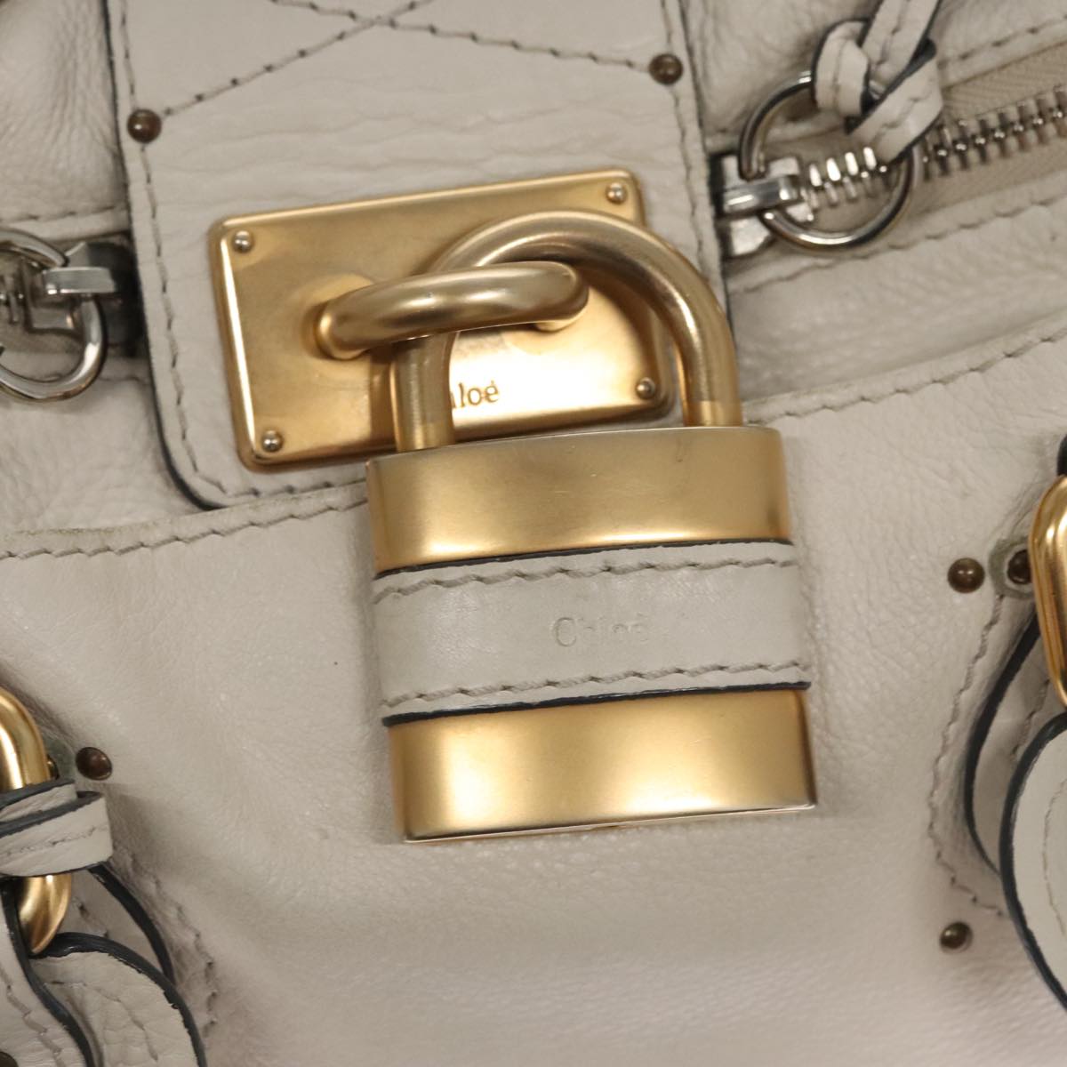 Chloe women's handbag White luxury designer leather