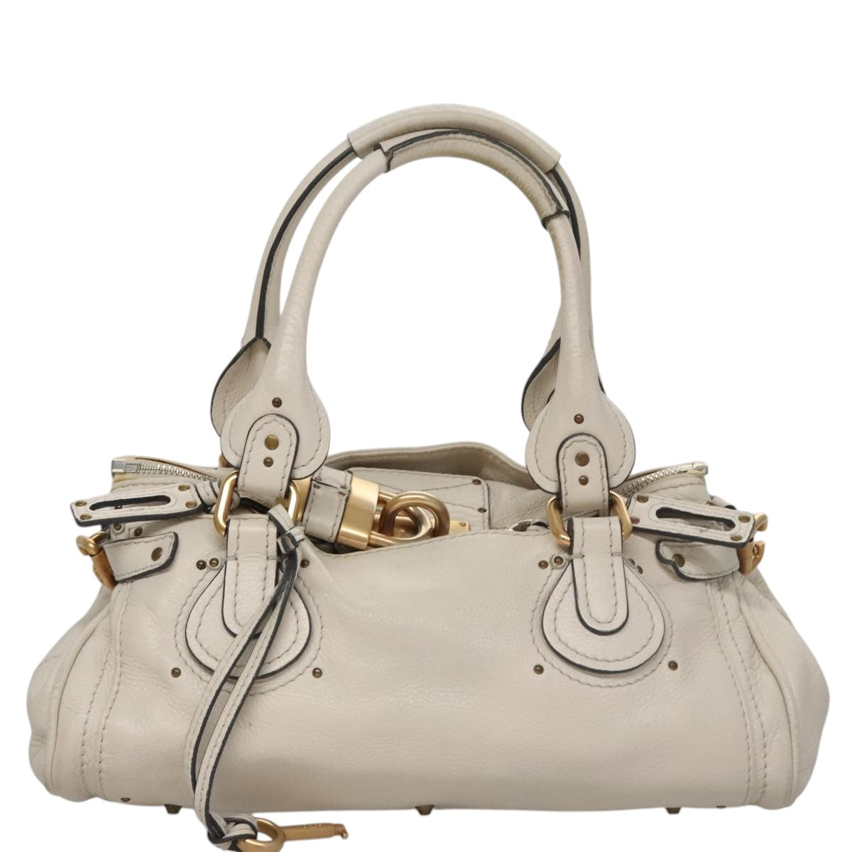 Side view of Chloe handbag White premium designer bag