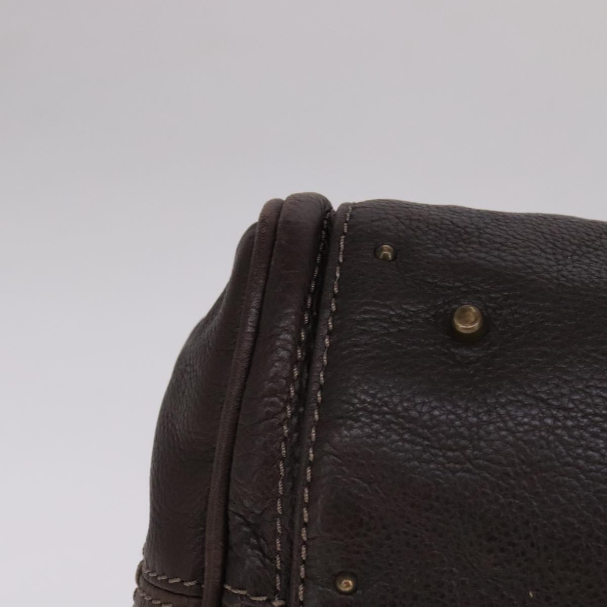 Side view of Chloe handbag Brown premium designer bag