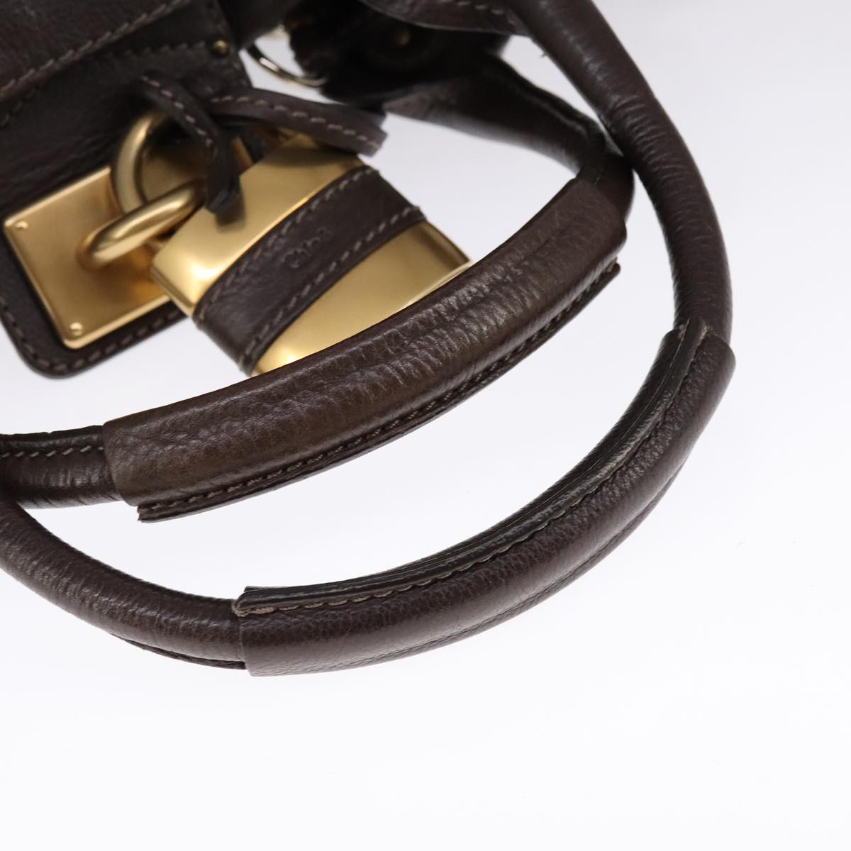 Side view of Chloe handbag Brown premium designer bag