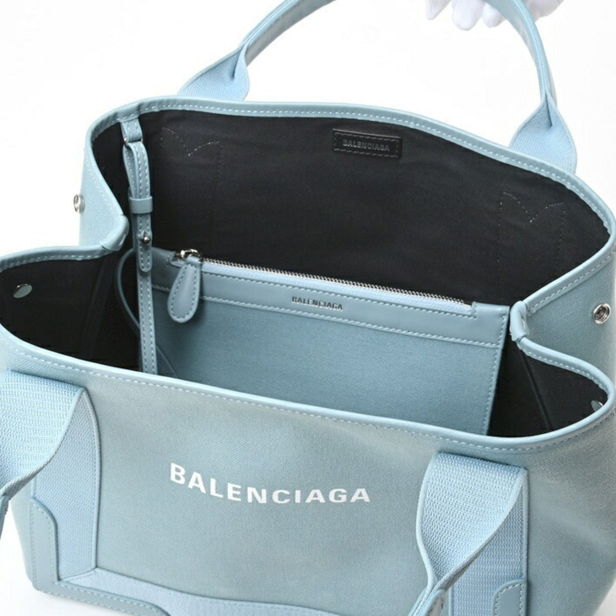 Balenciaga Navy Cabas Tote | Luxury Canvas Tote Bag