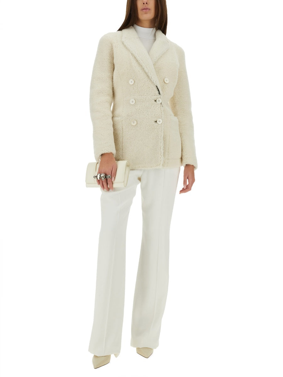 Alexander McQueen Jackets? Alexander Mcqueen Women Double Breasted Coat Luxury Designer Outerwear Jacket