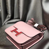 Side view of timeless structured handbag