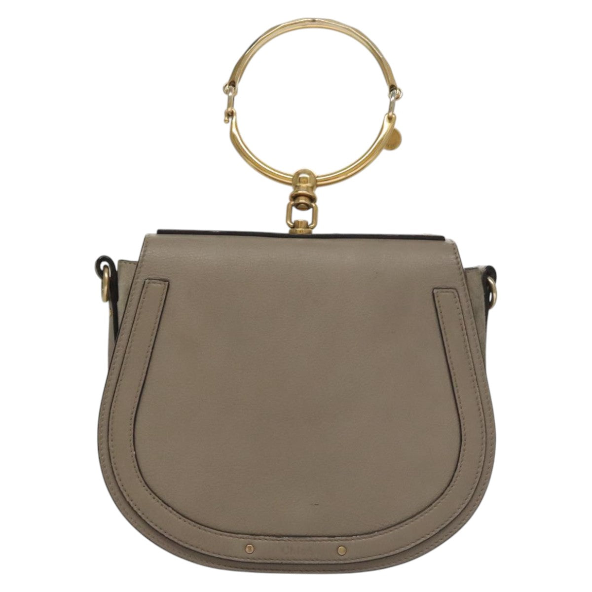 Side view of Chloe handbag Beige premium designer bag