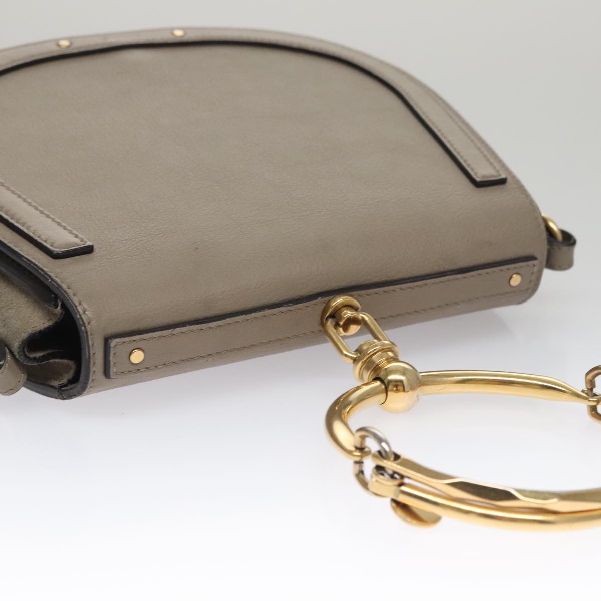 Side view of Chloe handbag Beige premium designer bag