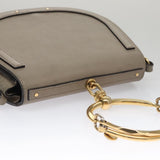 Side view of Chloe handbag Beige premium designer bag