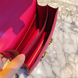 Side view of timeless structured handbag