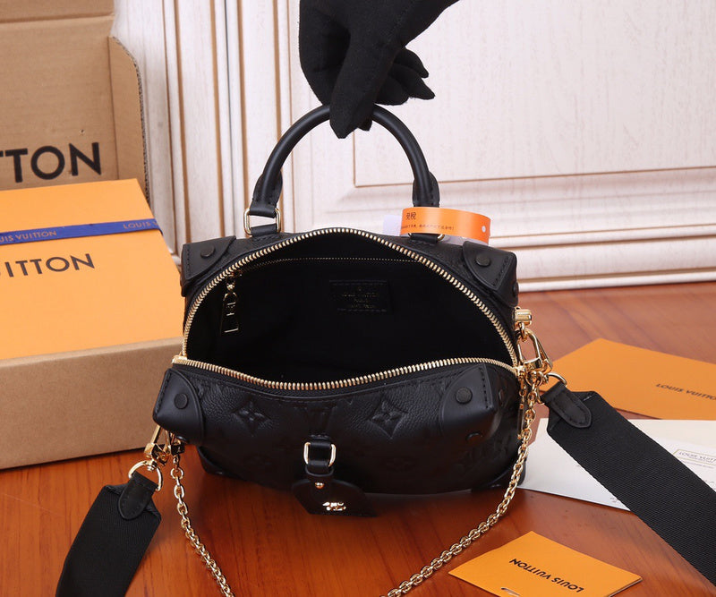 Front view of statement elevated women's handbag – women's designer-style accessory