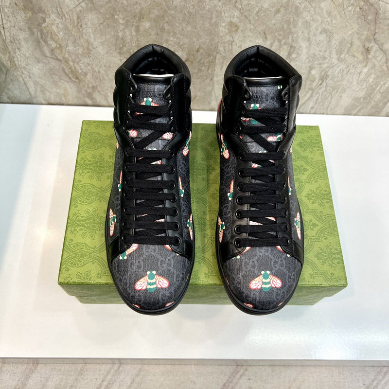 Gucci two-tone luxury sneakers view 9 signature lace-up style