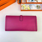 Side view of sleek structured handbag