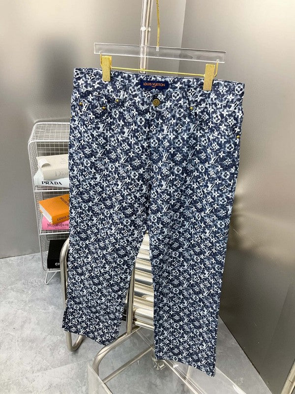 Close-up detail shot of Louis Vuitton luxury clothing with everyday silhouette