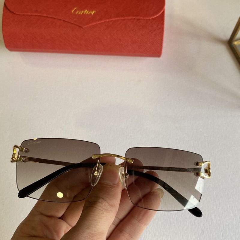 Angled view of Cartier unisex sunglasses