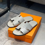 Hermès Nude Bow-Detail Flats - Full Silhouette View