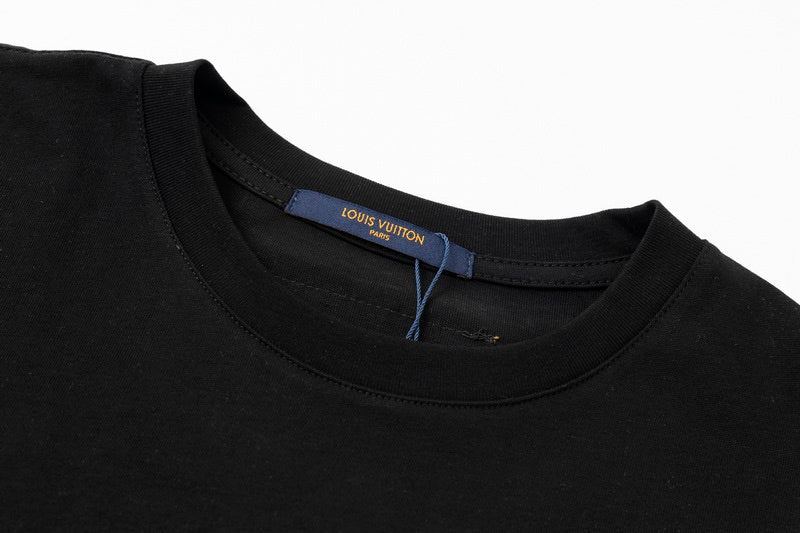 Side profile of Louis Vuitton cotton t-shirt with logo-detail design