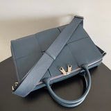 Structured Faux Leather Handbag - Sleek Minimalist Lines | Women's Fashion Handbag #1584 - product detail shot (image 10) of designer-inspired handbag