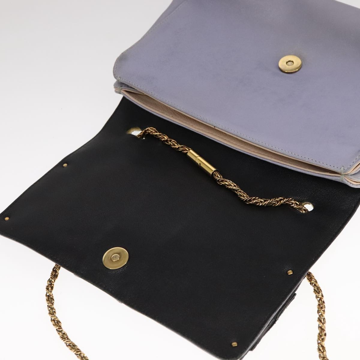 Side view of Chloe shoulder bag Purple premium designer bag