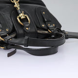 Chloe authentic luxury handbag Black leather craftsmanship