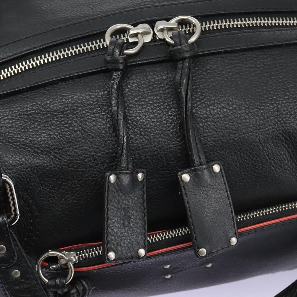 Chloe authentic luxury handbag Black leather craftsmanship