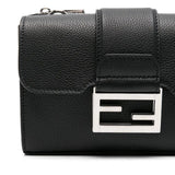Close-up of Fendi cross body bags hardware and fine stitching