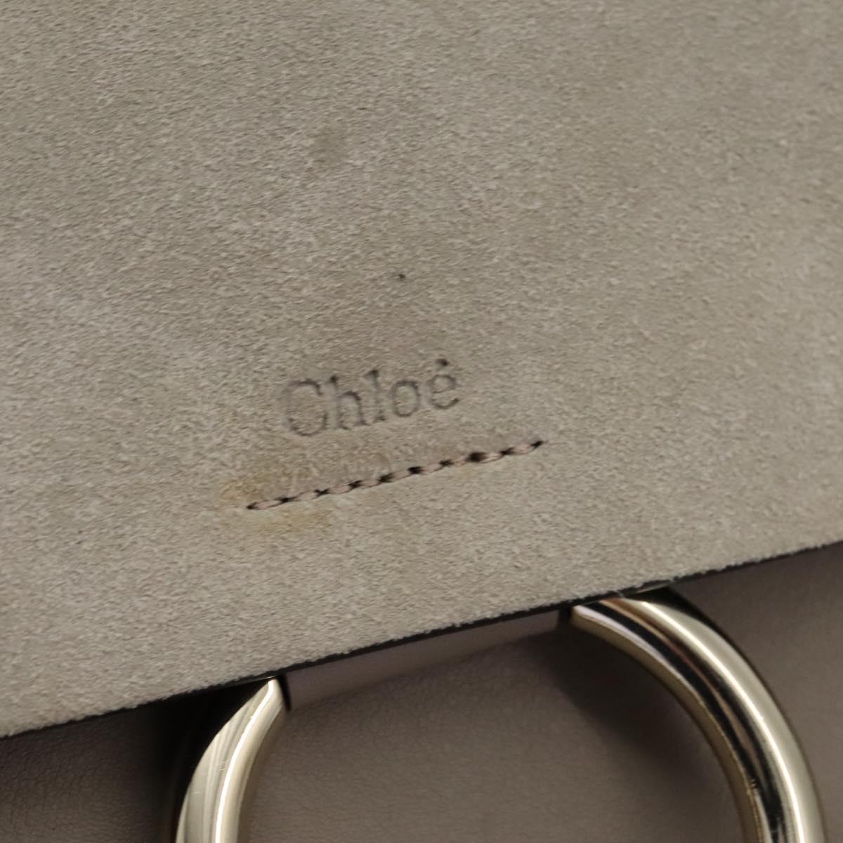 Chloe authentic luxury shoulder bag Gray leather craftsmanship