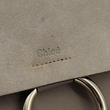 Chloe authentic luxury shoulder bag Gray leather craftsmanship