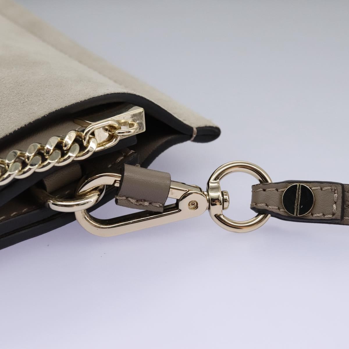 Chloe authentic luxury shoulder bag Gray leather craftsmanship