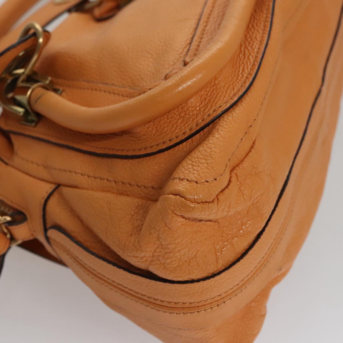 Side view of Chloe handbag Beige premium designer bag